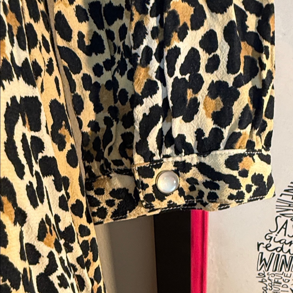 GAP Leopard Print Long Sleeve Dress - Picture 5 of 6